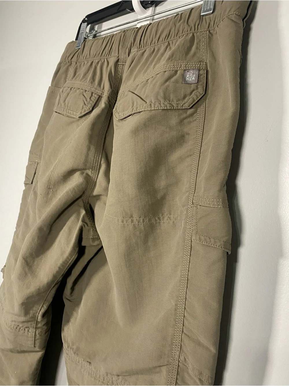 The North Face Olive Cargo Shorts with Integrated Black Web Belt